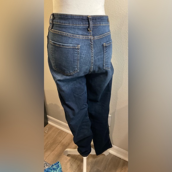 Kut from the Kloth Dark Blue High Rise Straight Cut Jeans - Picture 9 of 13